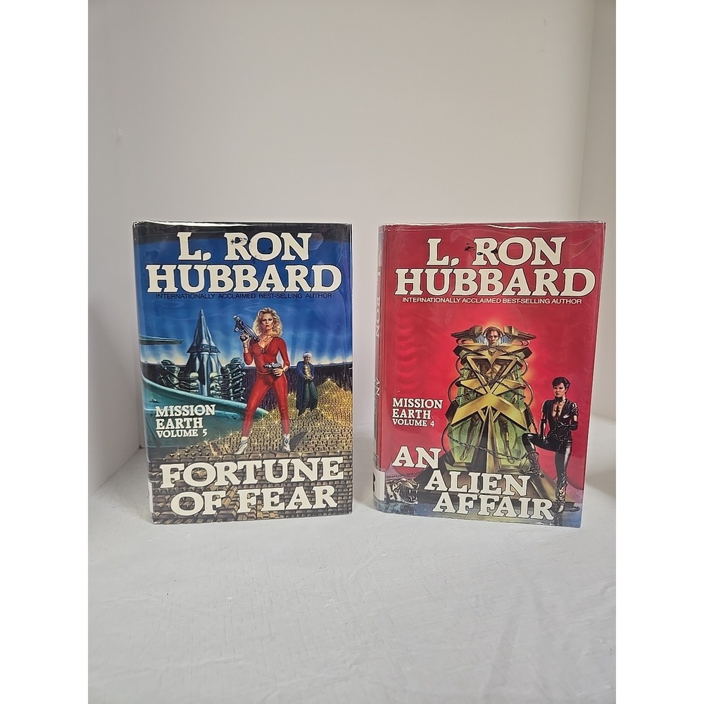 L. Ron‎ Hubbard Mission Earth Vol. 4 & 5 HC Alien Affair Fortune of Fear 1st Ed.